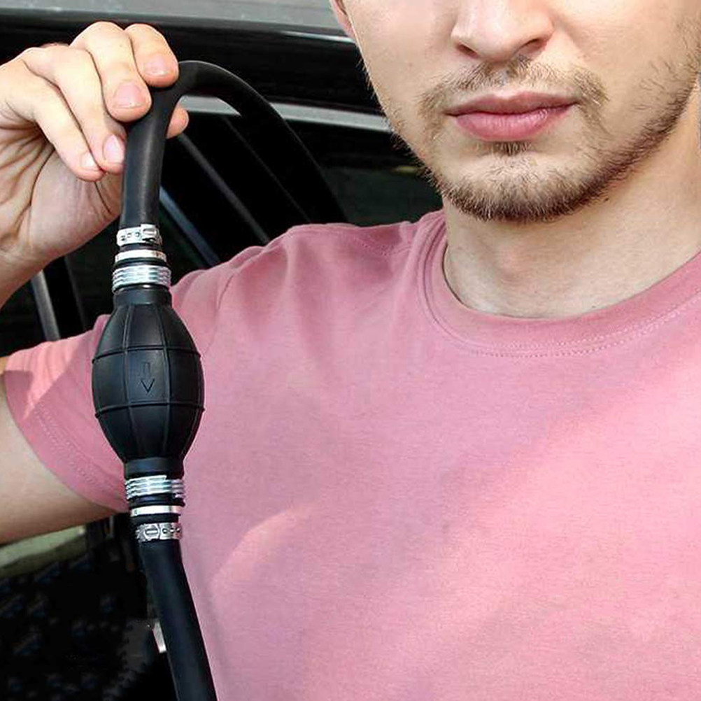 Diesel Water Pump - カー用移送ポンプ、内径12mm、高流量サイフォン式手動ポンプ、NBRゴム製、アルミニウム製、ディーゼル、水、燃料の移送用。