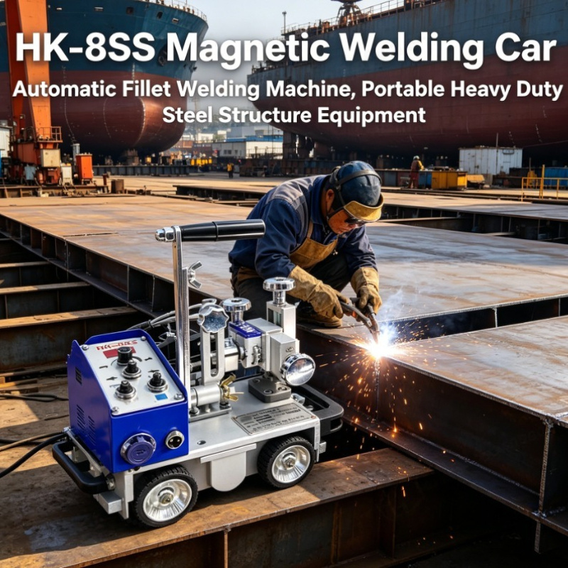 Welding Heavy Equipment - HK-8SS磁気溶接車自動フィレット溶接機ポータブルヘビーデューティースチール構造機器