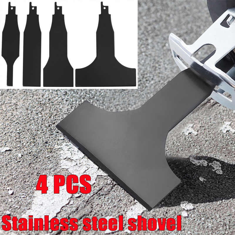 Heavy Equipment Scraper - 4 ピース/セットヘビーデューティスクレーパーとブレードセットレシプロソー鋼タイルとパテ除去壁と地面のクリーニング