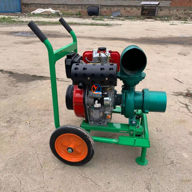 Diesel Water Pump - ホイールカートディーゼルエンジン搭載自吸式遠心ポンプ農業灌漑排水ディーゼルポンプユニット