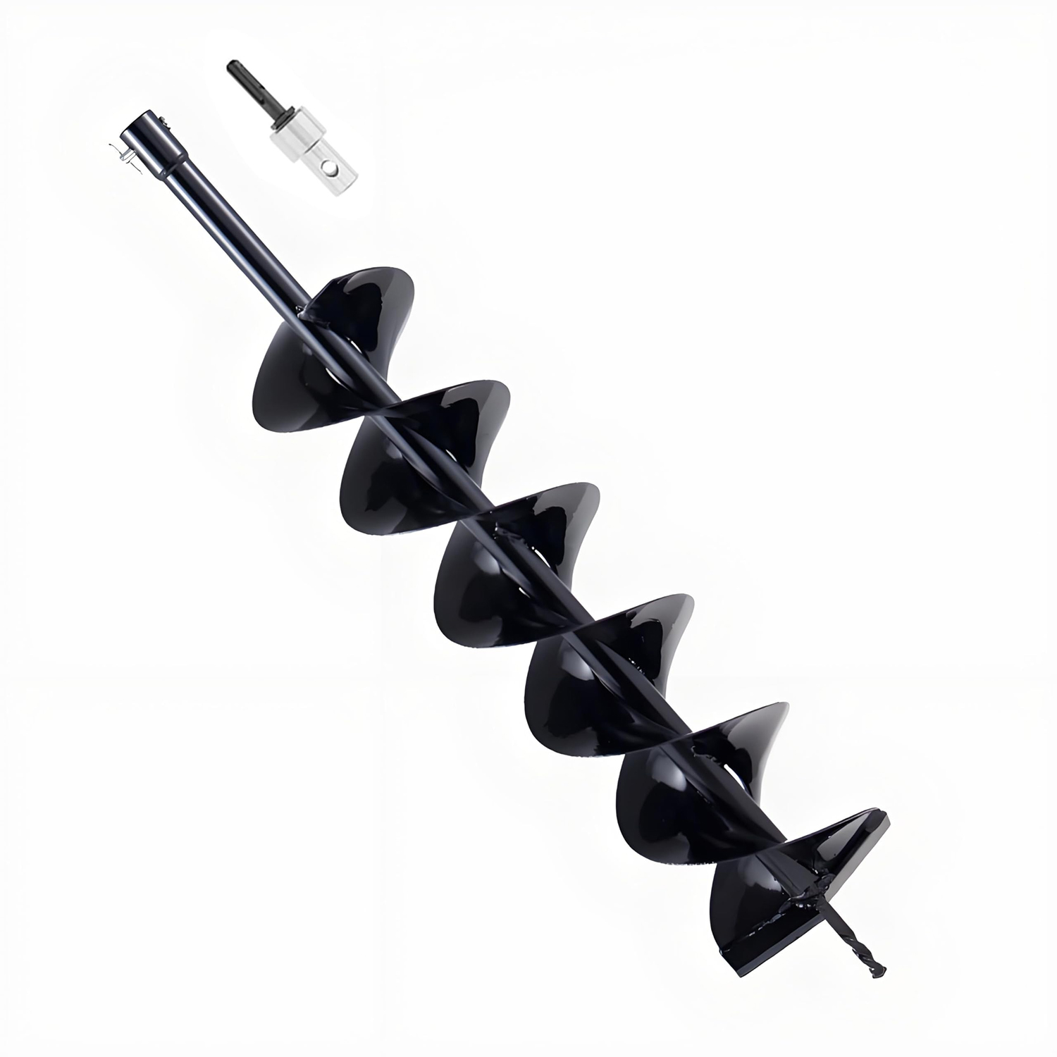 Post Hole Digger - ガーデンアースオーガードリルビット 15×80cm スパイラルホールディガー 植栽用フェンスポスト用、電動ドリルとアースオーガーマシンに適合