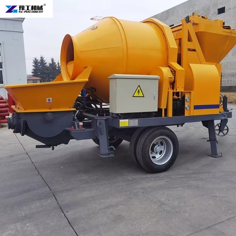 トレーラー搭載型電動コンクリートミキサーとポンプ付きセルフロ - Concrete Mixer Machine のレビューと価格