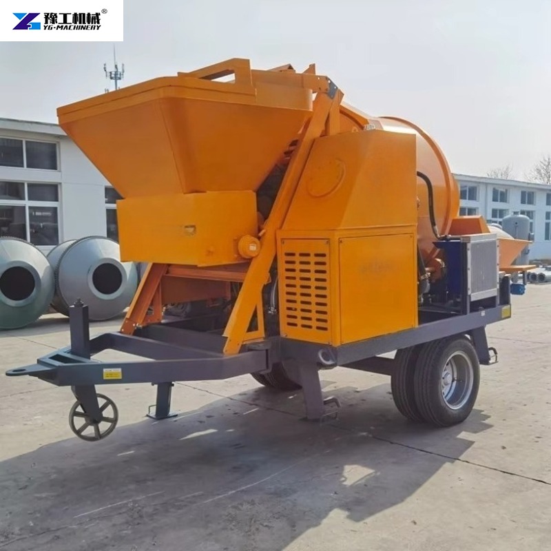 トレーラー搭載型電動コンクリートミキサーとポンプ付きセルフロ - Concrete Mixer Machine のレビューと価格