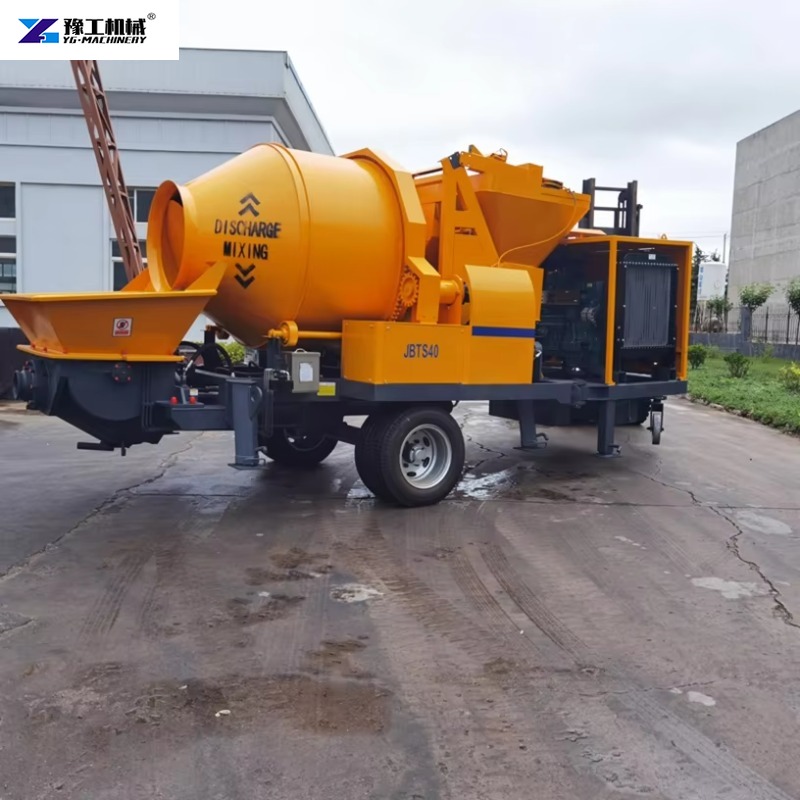 トレーラー搭載型電動コンクリートミキサーとポンプ付きセルフロ - Concrete Mixer Machine のレビューと価格