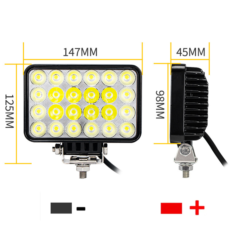 1PC 72W 車両用ドライビングライト LEDスポットフラ - Vehicle Heavy Equipment のレビューと価格
