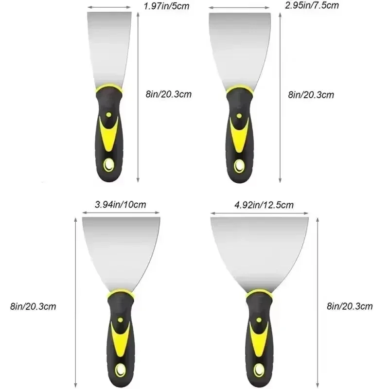 ステンレス製パテナイフ |   単品または4点セット |   - Heavy Equipment Scraper のレビューと価格