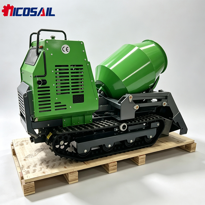 ミニトラック式ミキサードンパー、油圧式ダンピング機能付きクロ - Concrete Mixer Machine のレビューと価格
