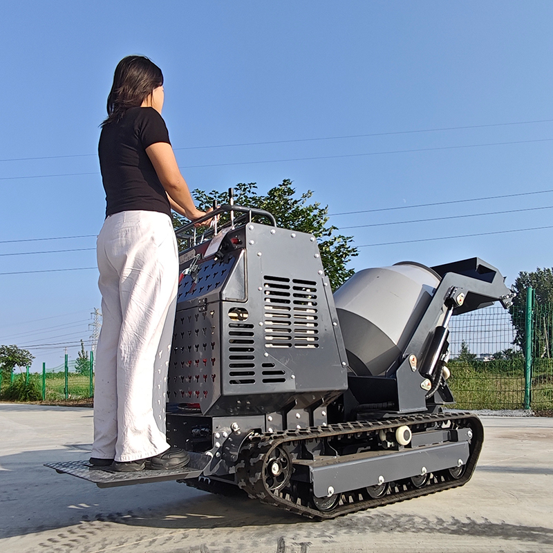 750kgコンパクトクローラーコンクリートミキサー補助アタッ - Concrete Mixer Machine のレビューと価格
