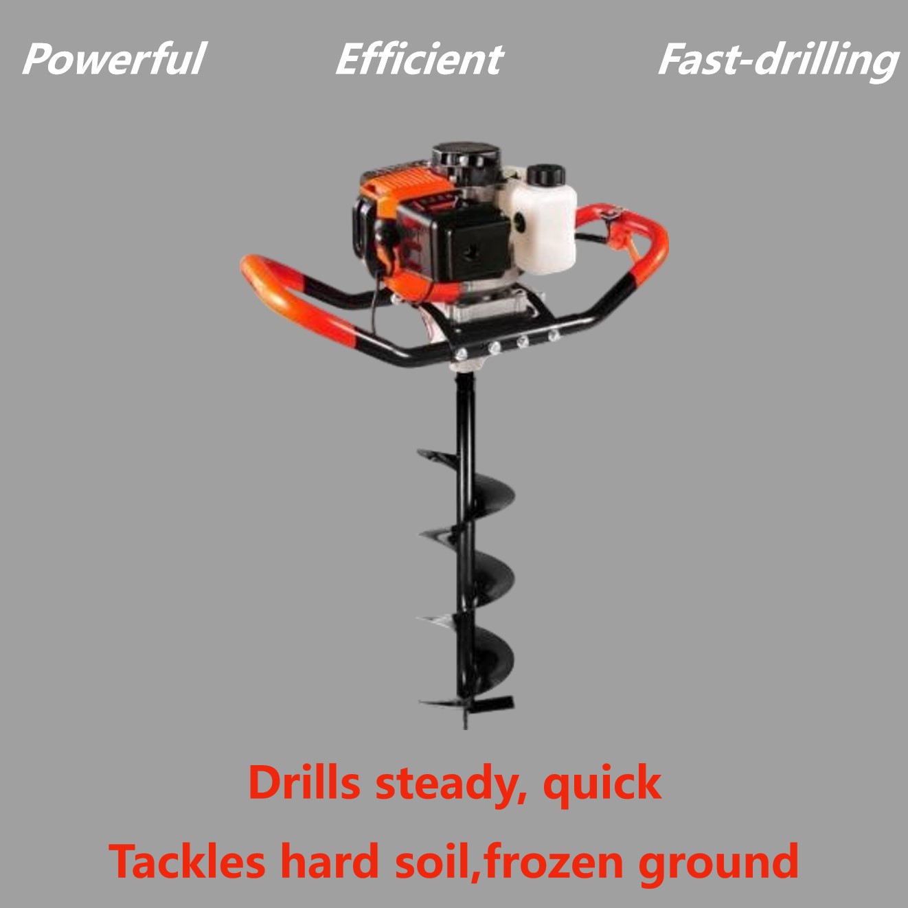 新しい62cc高品質ガーデンツール、アースオーガーマシン、農 - Post Hole Digger のレビューと価格